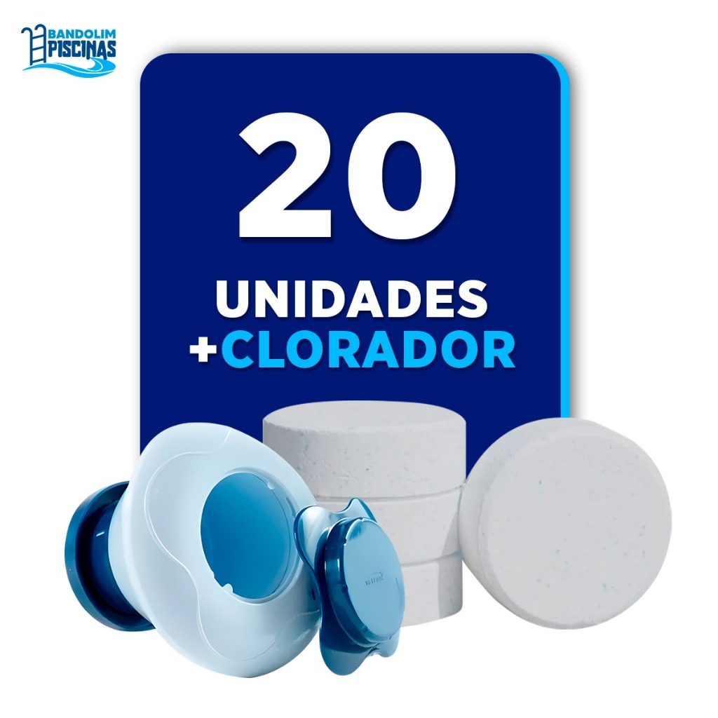 PASTILHA DE CLORO 200G 5 EM 1 FLUTUADOR - 20 UNIDADES em Oferta na Shopee