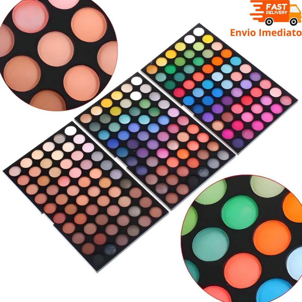 Estojo Paleta De Sombras 180 Cores Para Maquiagem Sem Glitter Magic Make em Oferta na Shopee