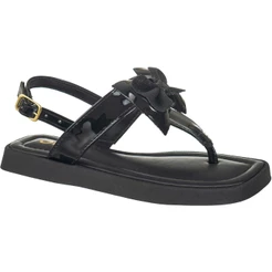 Sandália Feminina Infantil GiGiL Teen Flatform Rasteira Laço Brilho Birken Chinelo Dedo Confortável