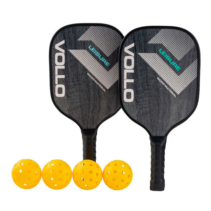 Kit Pickleball Lazer 2 Raquetes 4 Bolas e Bolsa Vollo Original