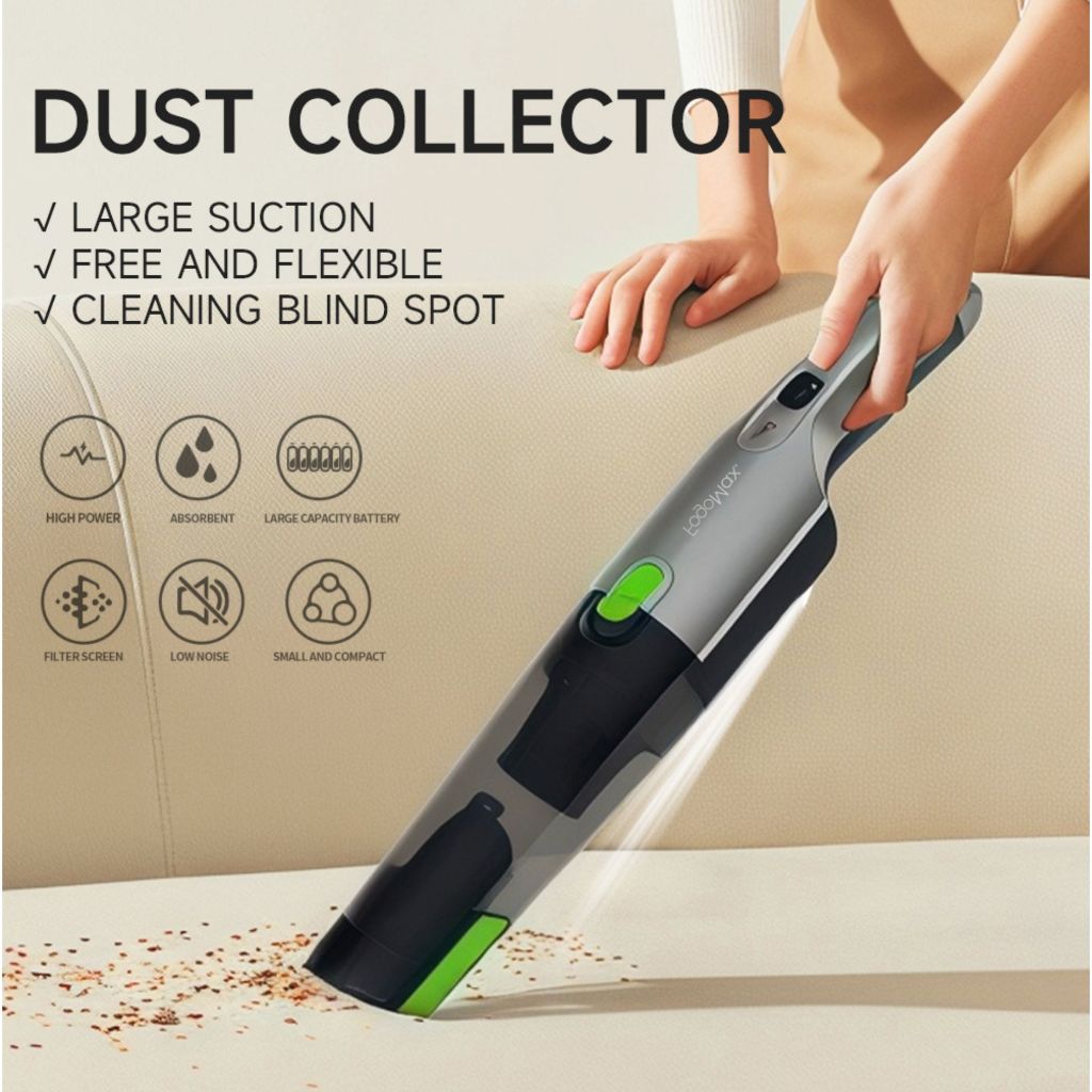 Mini Aspirador De pó Portátil Automotivo Carro e Casa Potente Recarregável sem fio Multifuncional COM LUZ LED 75W