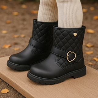 BOTA INFANTIL MENINA COM DETALHE DE CORACAO em Oferta na Shopee