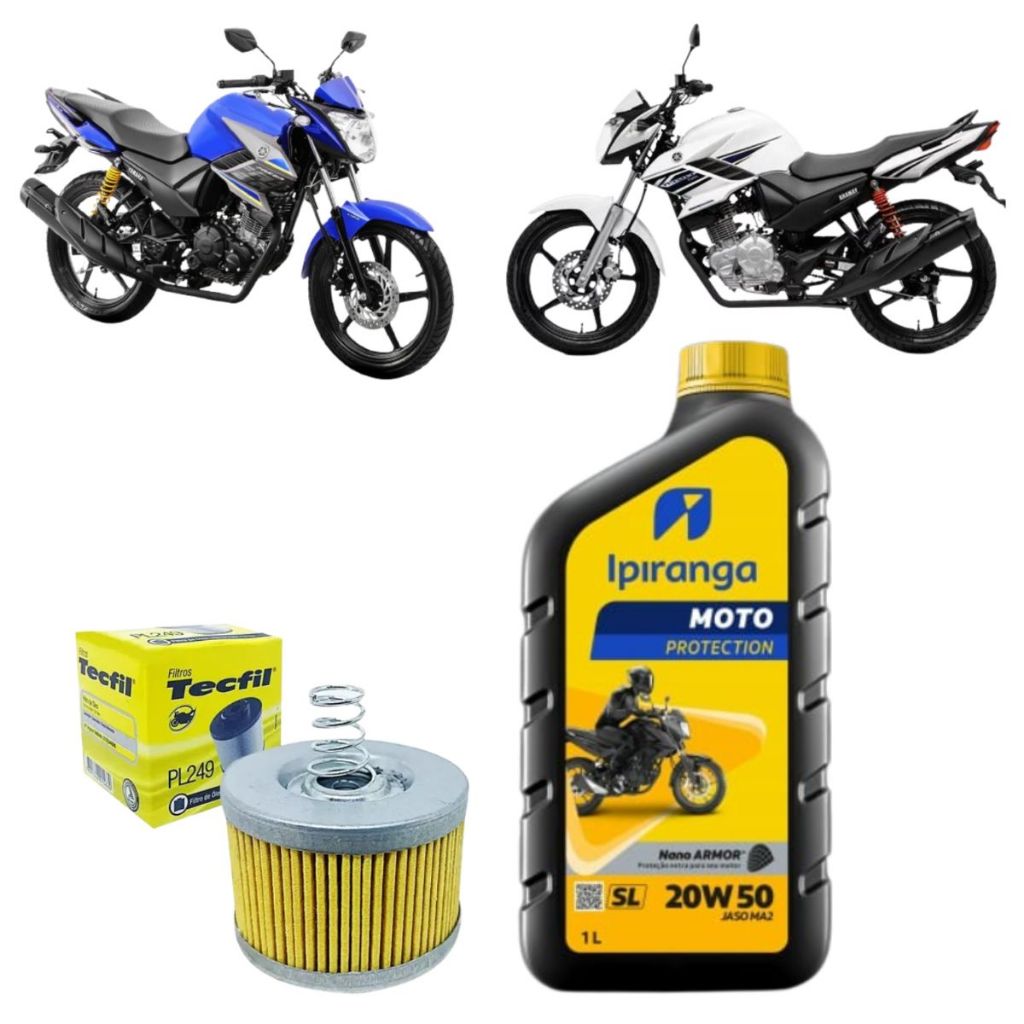 Kit Revisão Troca De Oleo E Filtro Yamaha Fazer Crosser Factor 150 20w50 Mineral Revisão Original
