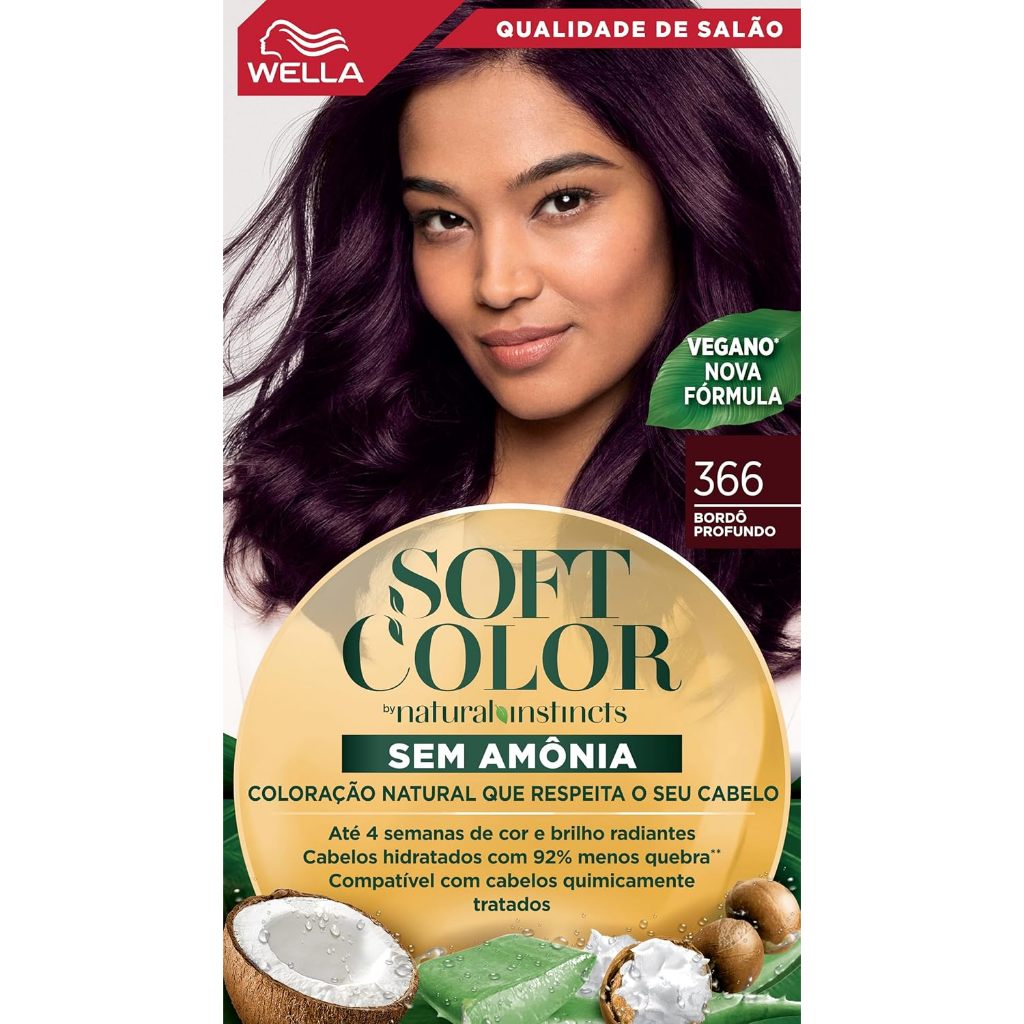 Tinta De Cabelo Soft Color Bordô Profundo 366 em Oferta na Shopee