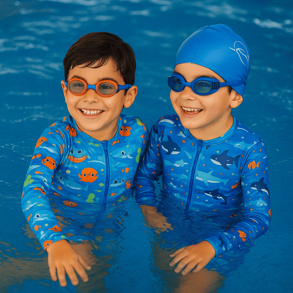 Macacão Infantil Praia Banho Masculino Proteção Solar Uv Natação Surf Piscina 4 6 8 anos