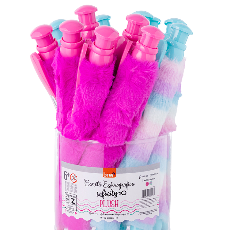 Canetas Esferográfica Divert Infinity Plush 1.0mm GIGANTE BRW