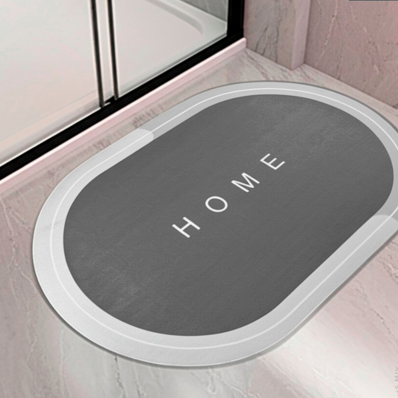 Tapete De Banheiro Antiderrapante Secagem Rápida Absorvente Chuveiro Cozinha e Varanda