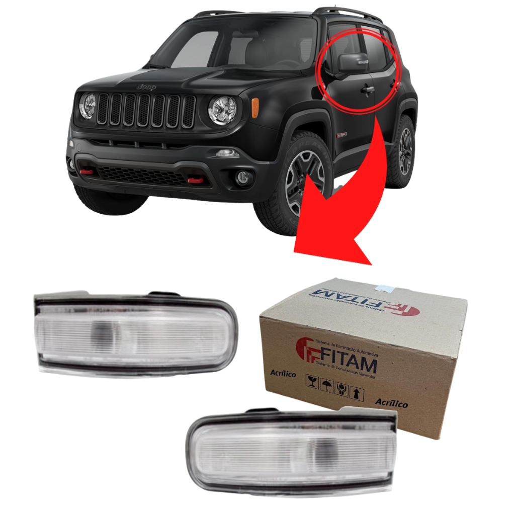 Par Pisca Jeep Renegade Retrovisor