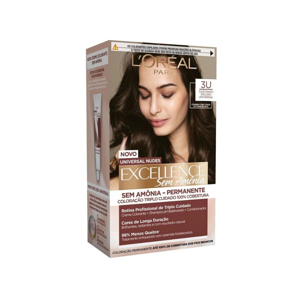 Tinta De Cabelo Imédia Excellence Sem Amônia Castanho Escuro Universal em Oferta na Shopee