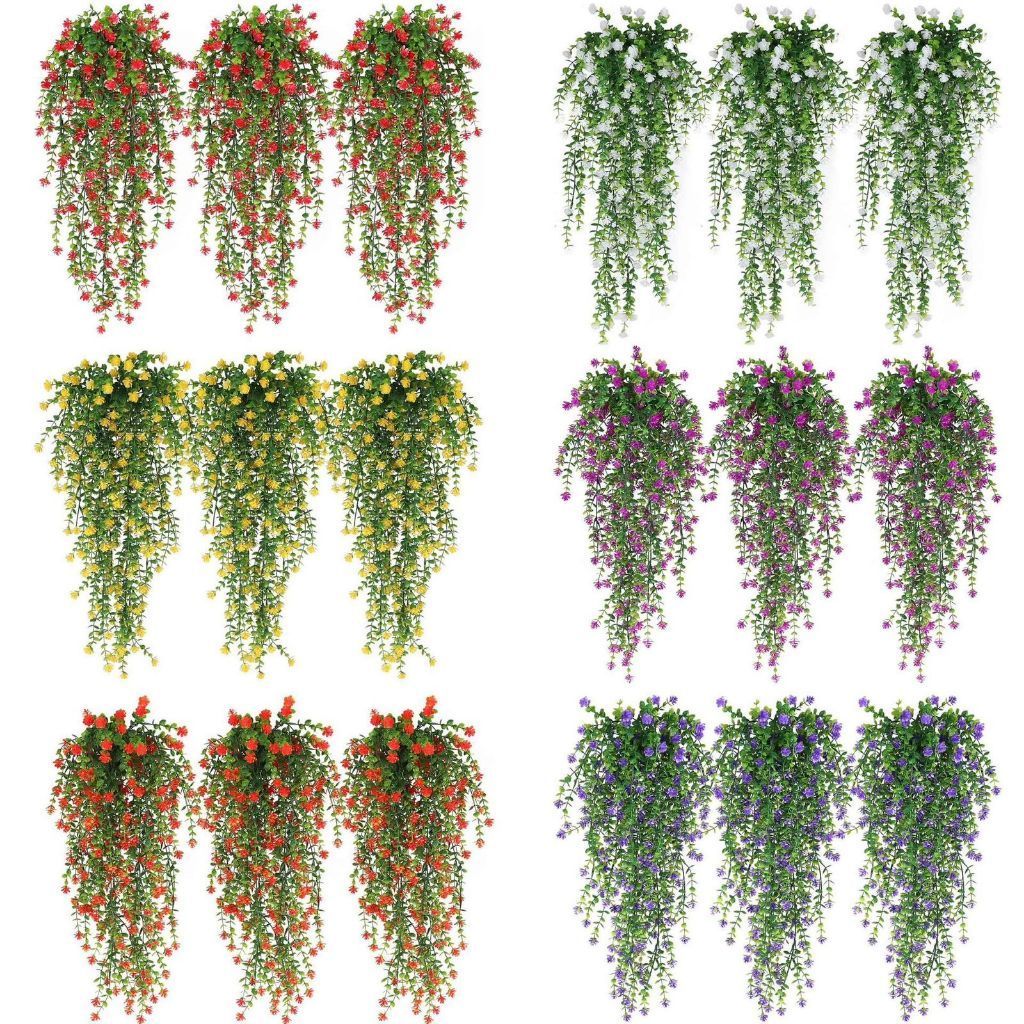 Planta Pendurada Com Mini Florzinhas Coloridas Para Decorações 75cm - FL7701 em Oferta na Shopee