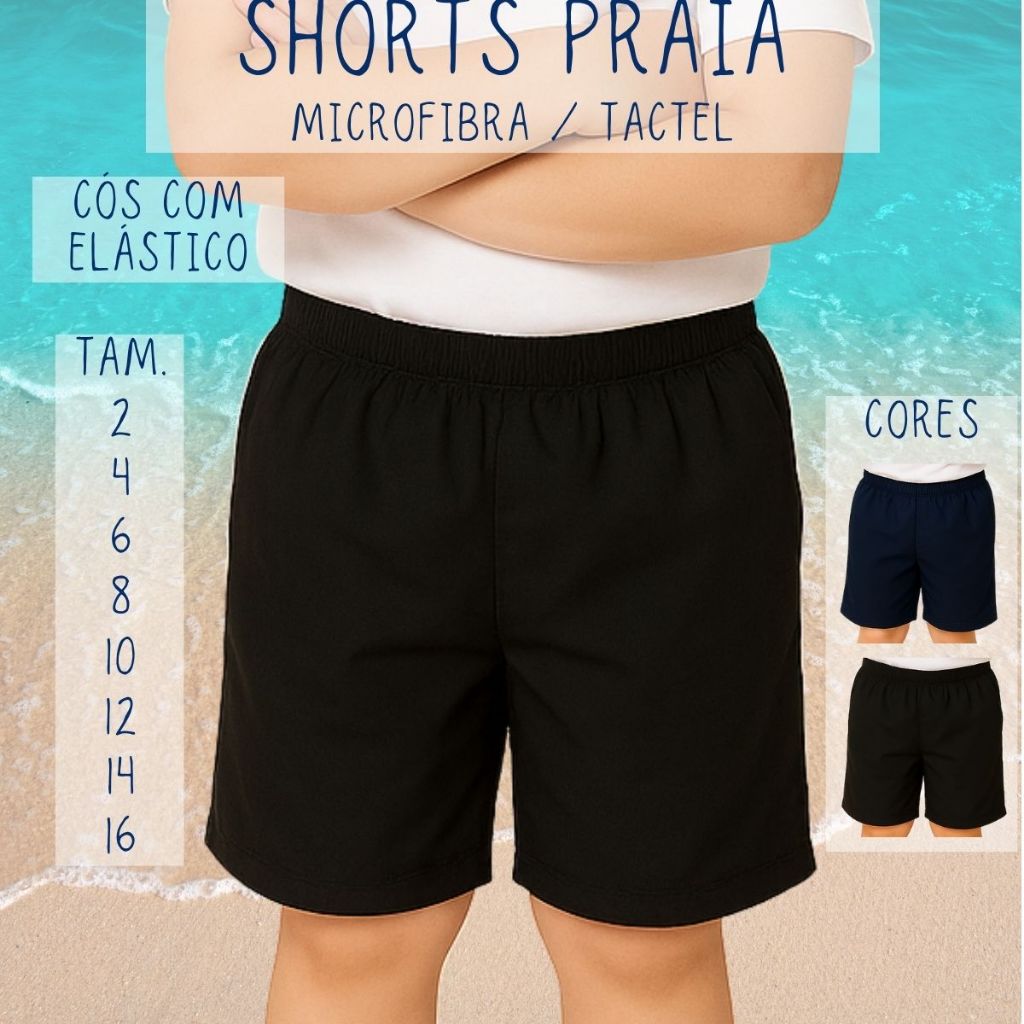 Bermuda Shorts Tactel Infantil Juvenil menino 2833-C1