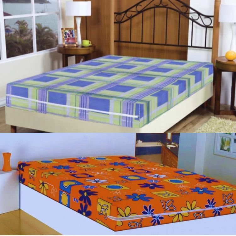 kit 2 Capas De Colchão Casal Com Ziper Estampada Microfibra 100% Poliéster Uso Diário Prática em Oferta na Shopee