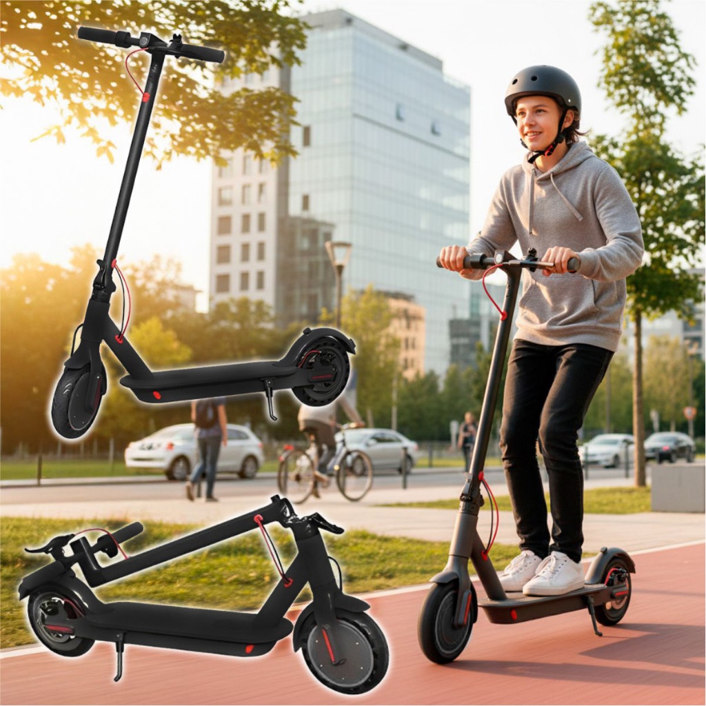 Patinete Elétrico Dobravel 350W Com Freio ABS e App 30Km/h Bateria Recarregavel