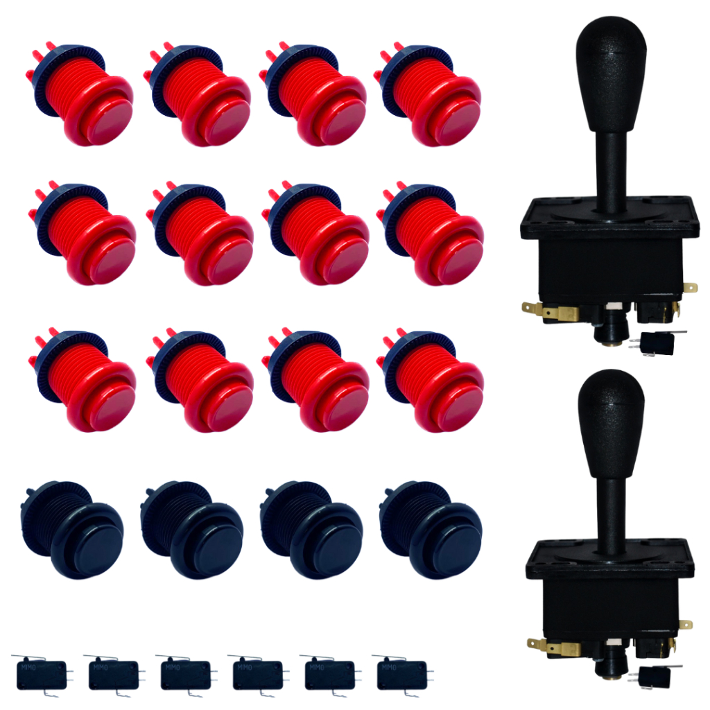 16 Botão Nylon Fliperama 2 Comandos Joystick Arcade Bartop