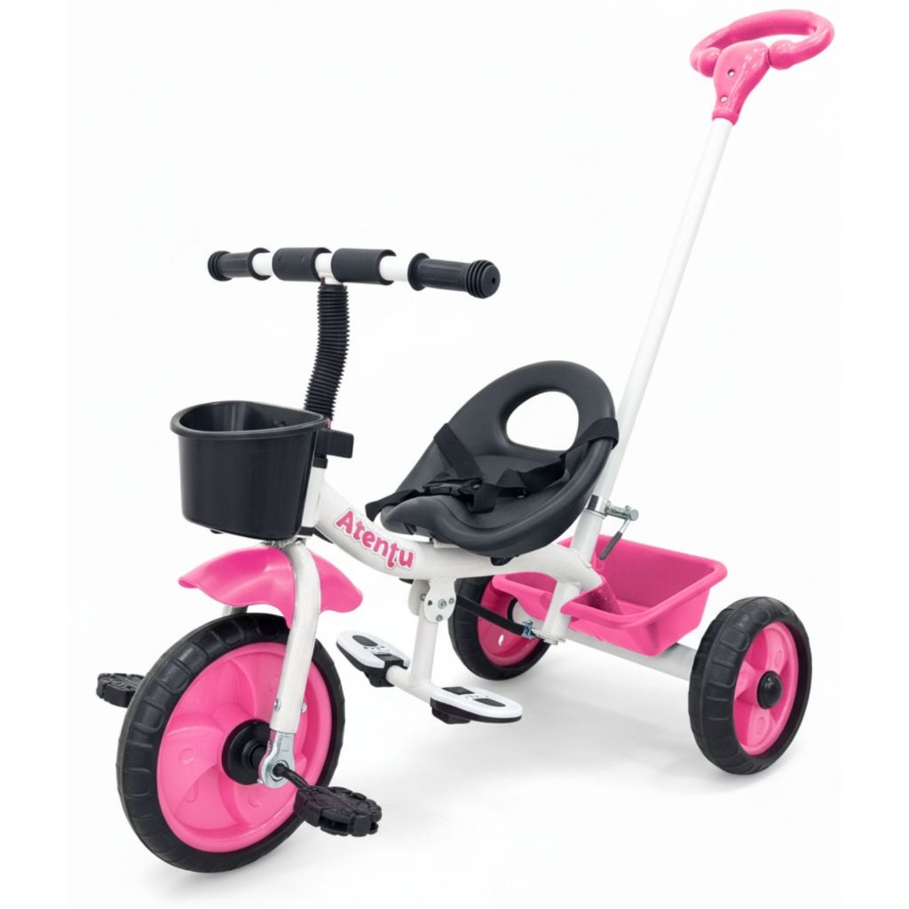 Triciclo Infantil Empurrador com Pedal Motoca Passeio Menino Menina Brinquedo em Oferta na Shopee