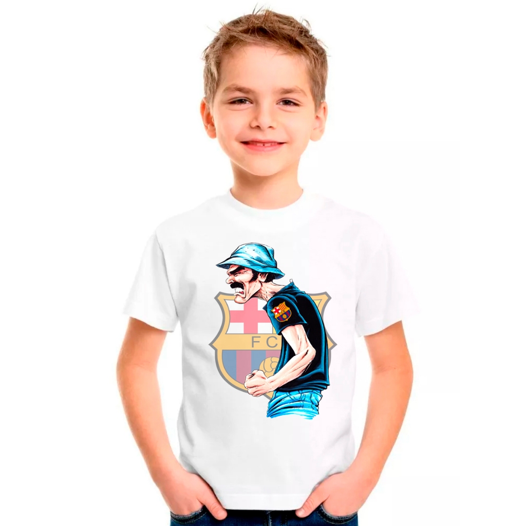 Camiseta de time Barcelona Camisa Infantil