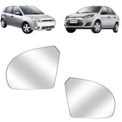 Lente Espelho Retrovisor Ford Fiesta 2002 2003 2004 2005 2006 2007 2008 2009 2010 2011 2012 2013 2014 Convexo