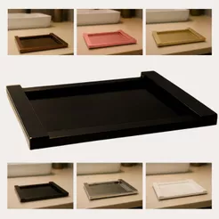 Bandeja Decorativa Espelhada Vidro 20x11 Moderna - Cores