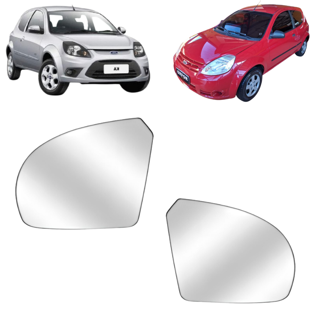 Par Lente Espelho Retrovisor Ford Ka 2008 2009 2010 2011 2012 2013 Convexo
