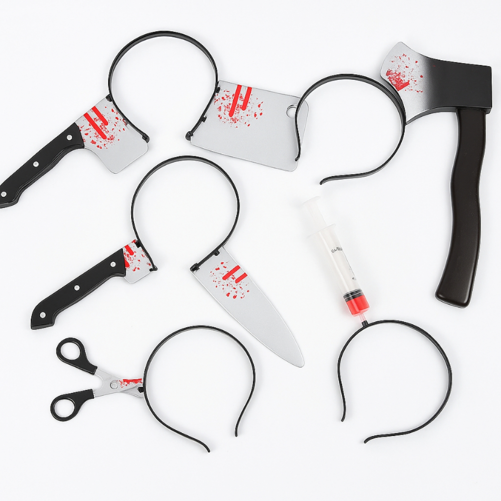 Tiara Halloween Acessórios Faca Abobora Fantasia Adulto Infantil Festa Cosplay Horror