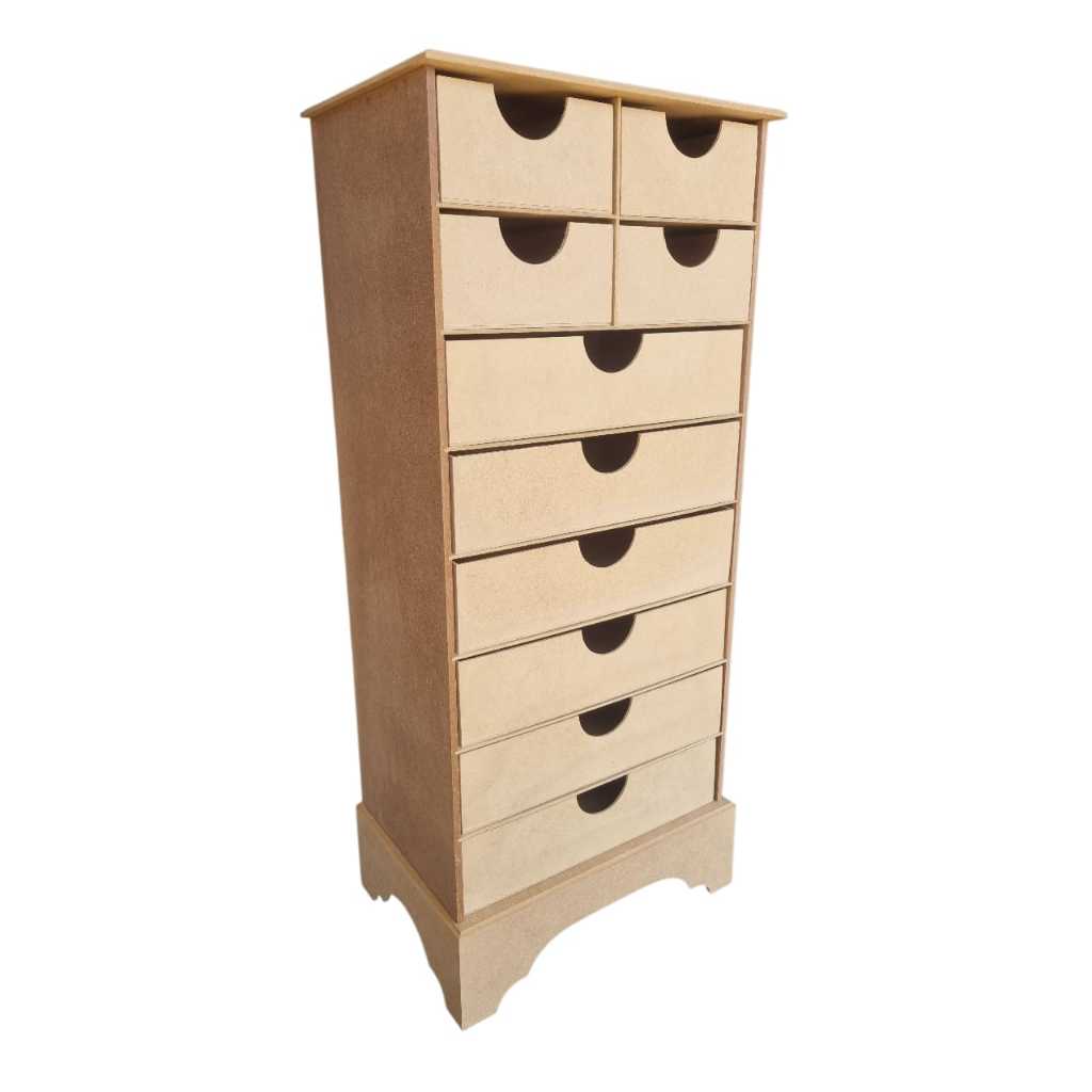 Gaveteiro de MDF com 10 Gavetas Ideal para Organização de Casa e Escritório em Oferta na Shopee