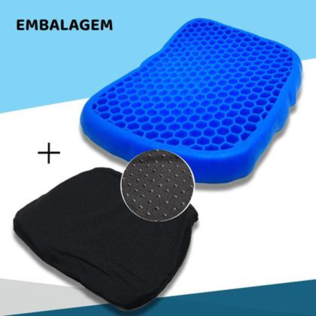 Assento Em Gel Silicone Ortopédica Almofada Com Capa para cadeiras e carros.