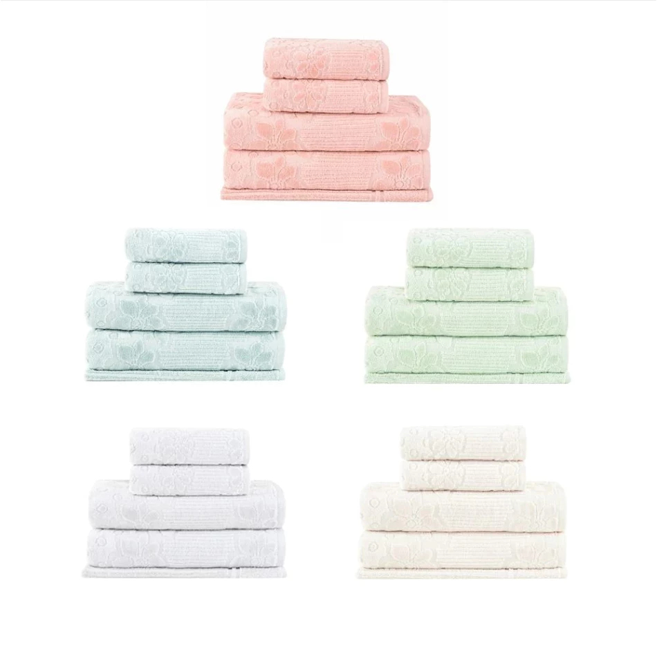 Jogo de Toalha De Banho 5 Peças Lollipop Buddemeyer 100% Algodão Aveludada Varias Cores Promoção