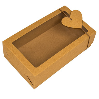 Caixa kraft Para Presente  Visor 22x10x7 - 20 Unidades em Oferta na Shopee