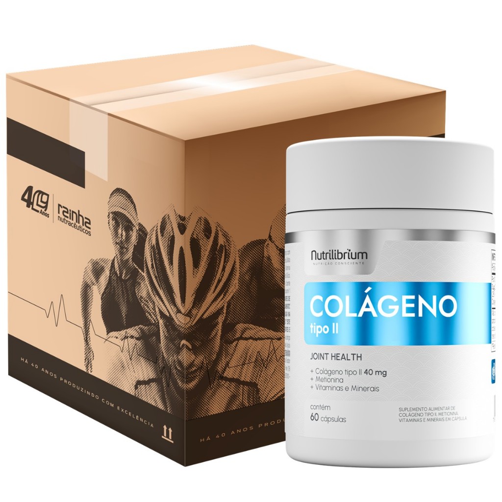 Atacado 12x Colágeno Tipo 2 60 Cápsulas Nutrilibrium em Oferta na Shopee