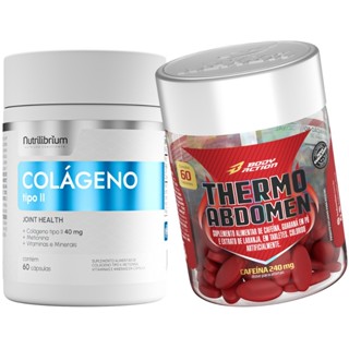 Colágeno Tipo 2 60 Caps + Thermo Abdomen 60 Comp Bodyaction em Oferta na Shopee
