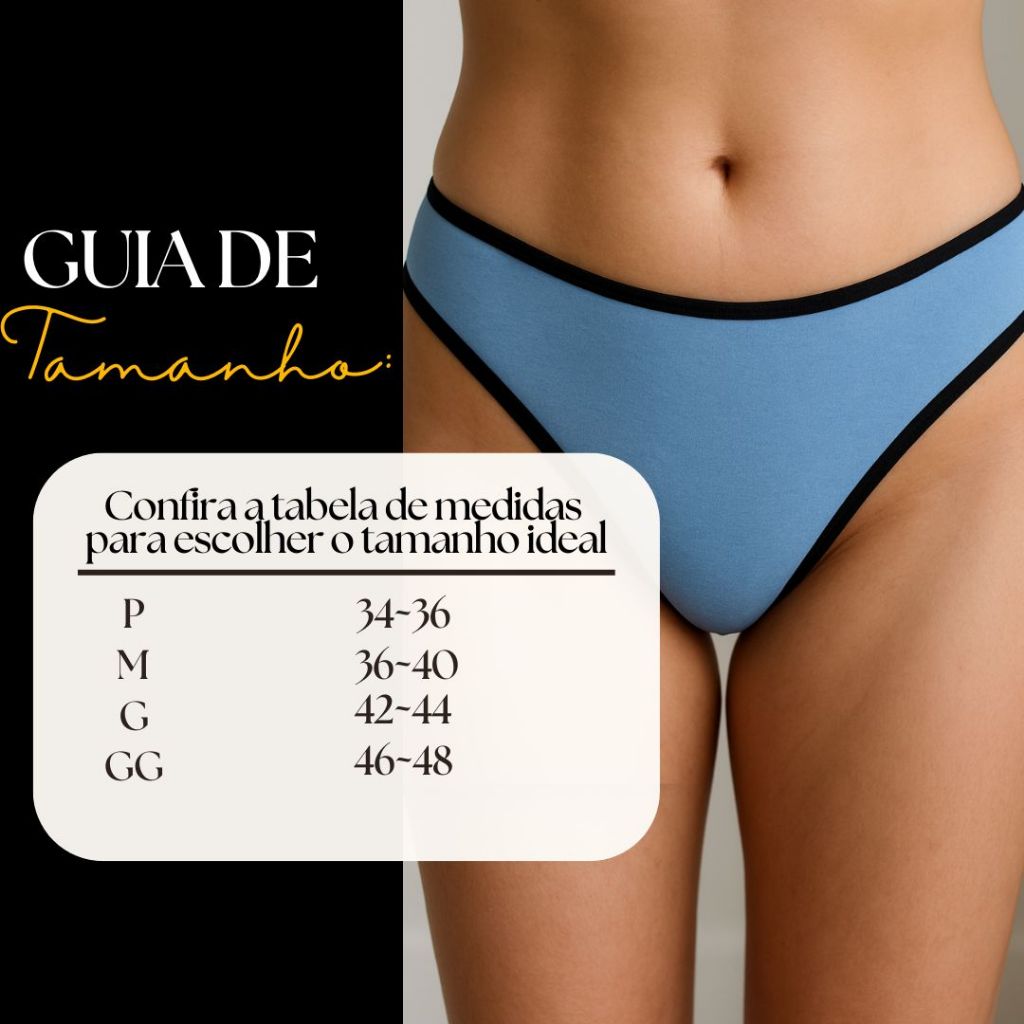 Kit 20,10 e 5 Calcinha Tanga Feminina Algodão Cotton Confort Adulto em Oferta na Shopee