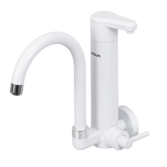 Torneira Com Filtro De Parede Para Cozinha Com Bica Alta Branca Lagune Vitalité Viqu