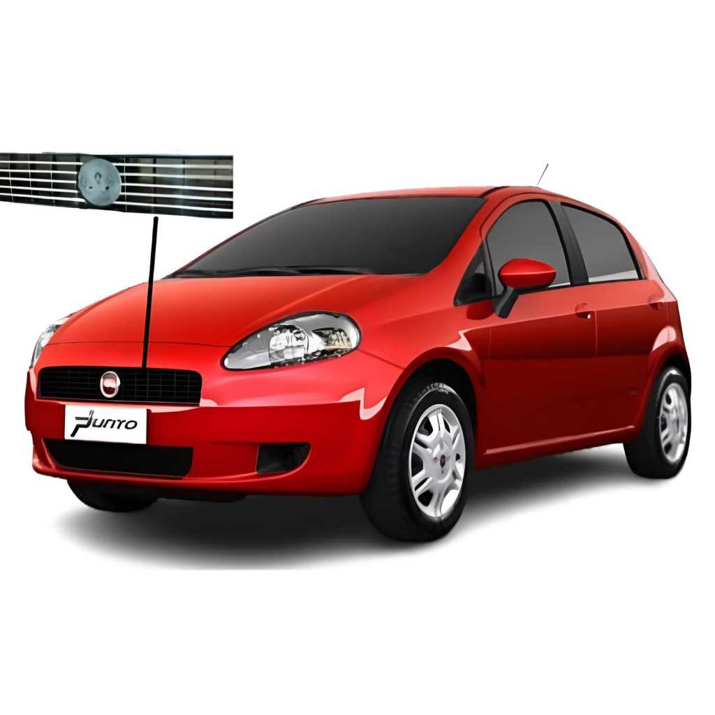 Aplique Cromado Friso Grade Dianteira Fiat Punto 2007 a 2012