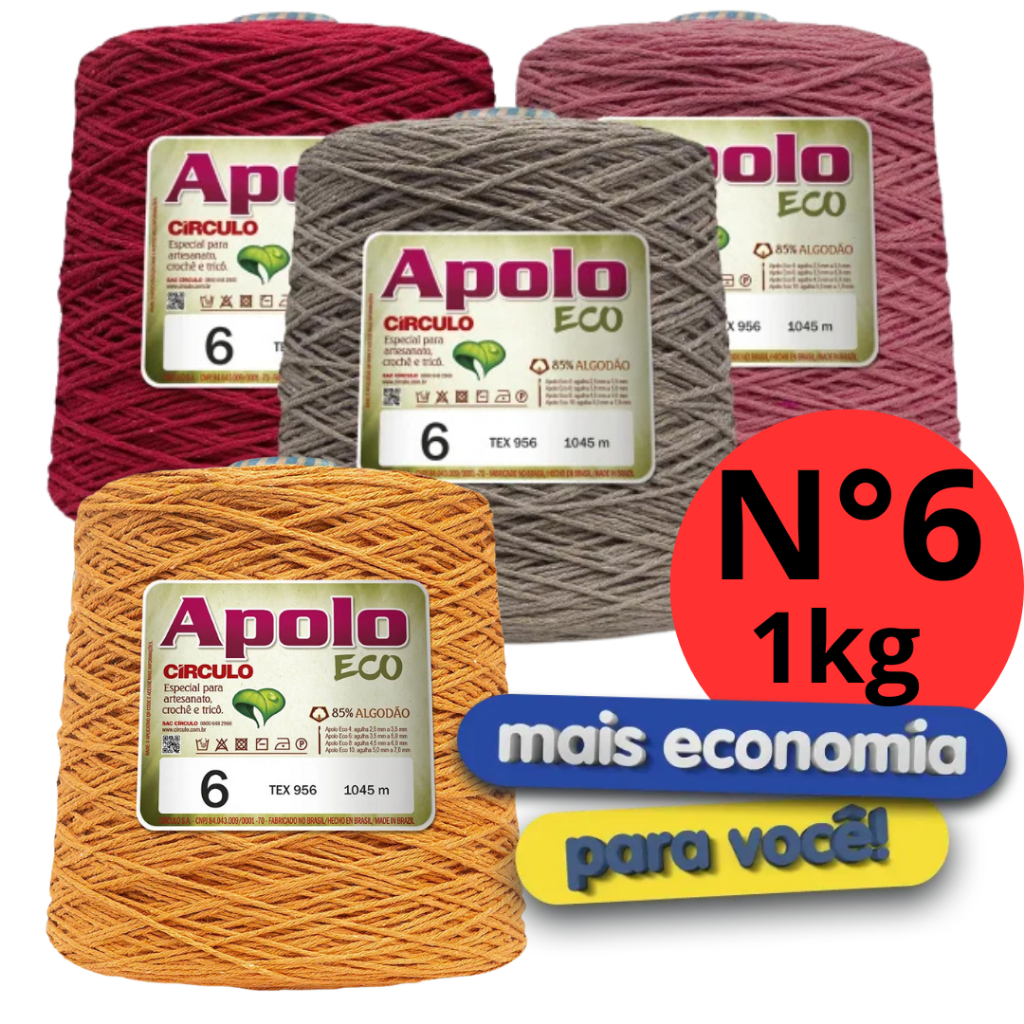 Barbante Apolo Eco Círculo N°6 - 1kg