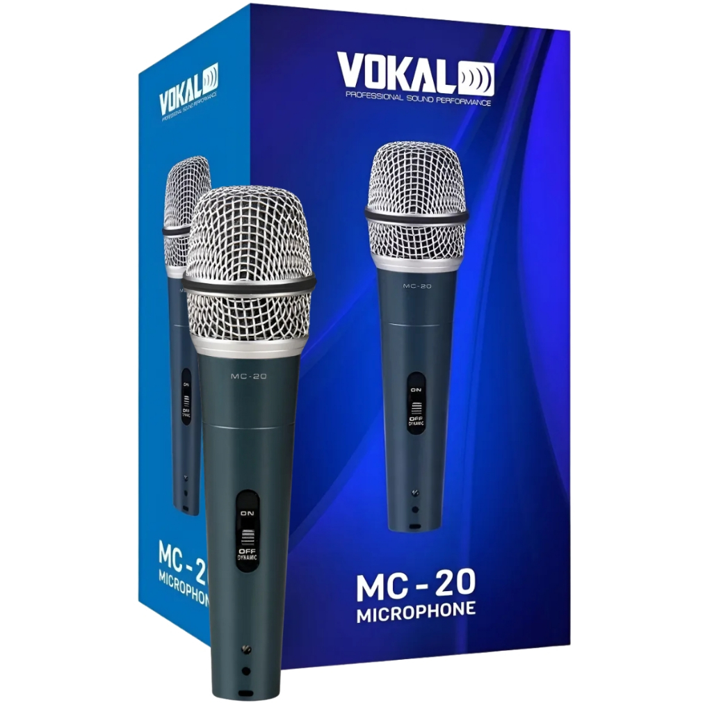 Vokal MC20 Cartucho Dinâmico Cardioide Cabo Incluso Suporte Bolsa Profissional em Oferta na Shopee