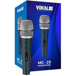 Vokal MC20 Cartucho Dinâmico Cardioide Cabo Incluso Suporte Bolsa Profissional