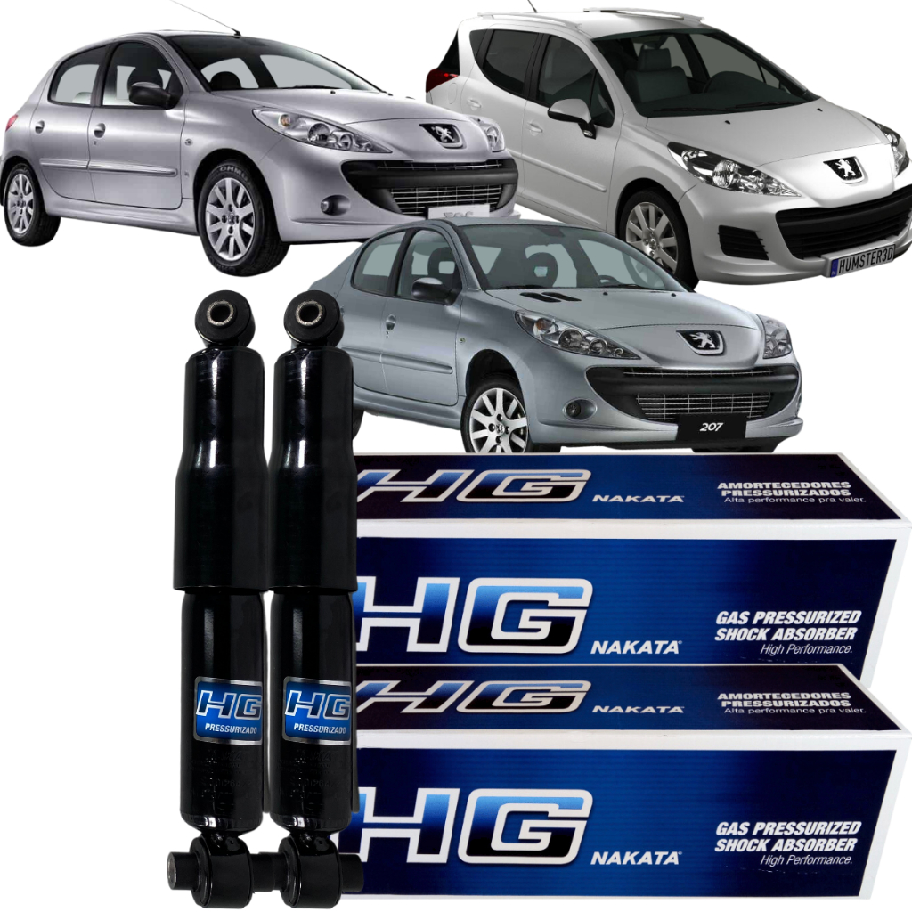 Par Amortecedor Traseiro Nakata Peugeot 207 Passion 1.4 2013