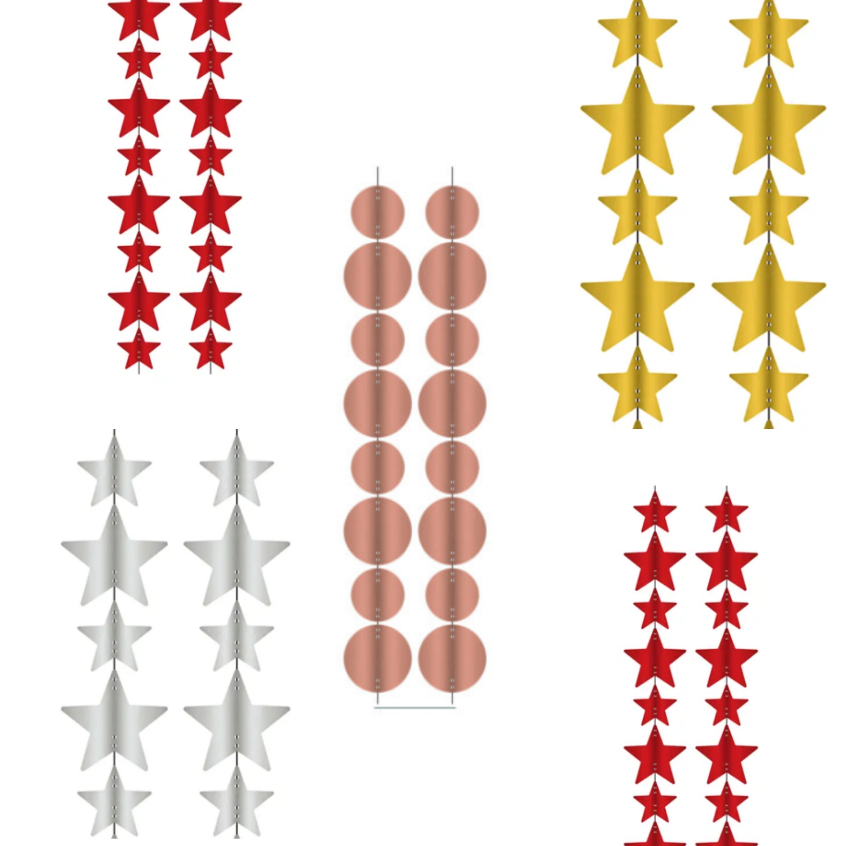 Kit Pendente Decorativo Para Festas De Fim De Ano Estreal/Bola