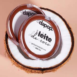 Pó Compacto Translúcido Leite de Coco - Dapop em Oferta na Shopee