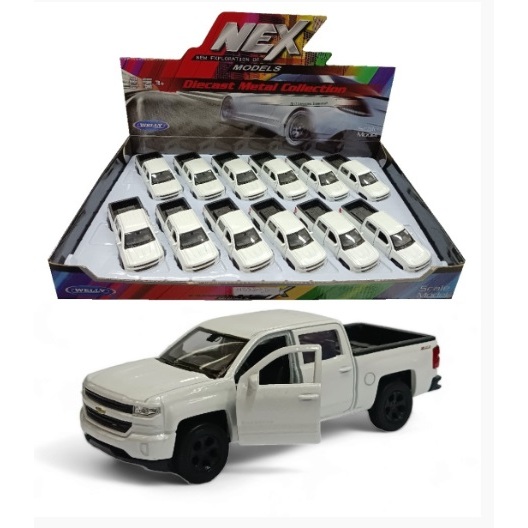 MINIATURA Chevrolet Silverado 2017 WELLY METAL 11CM em Oferta na Shopee
