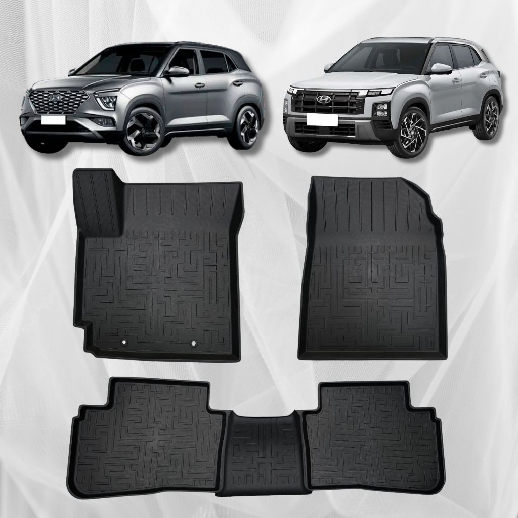 GRID Acessórios- Tapete De Carro Tapete Automotivo Tipo Bandeja Hyundai CRETA 2021-2026