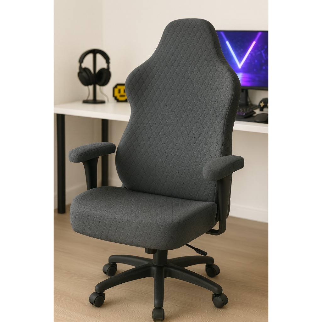 Capa de Cadeira Gamer Luxo Malha Matelada Conforto Macio Protecao Ajustavel Ergonomica Escritorio Casa Enxoval