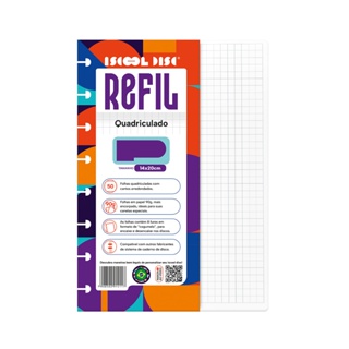 Refil Caderno De Disco Iscool Inteligente Quadriculado Inteligente 90g 50 Folhas em Oferta na Shopee