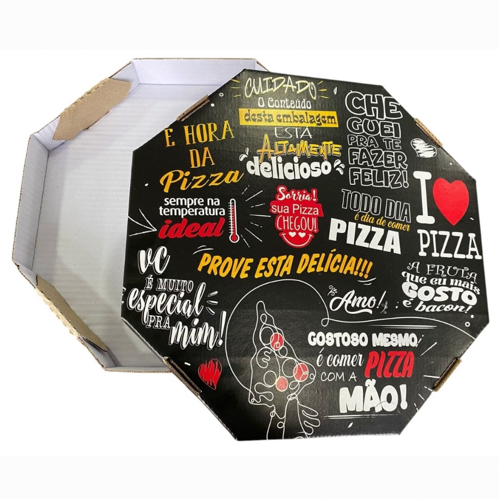 KIT CAIXA DE PIZZA OITAVADA 40CM - KIT25UN IFOOD DELIVERY