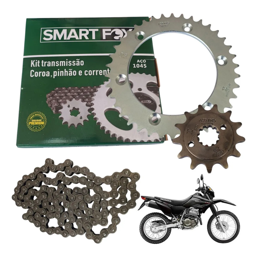 Kit Relação Transmição Honda Tornado XR 250 2001 2002 2003 2004 2005 2006 2007 2008 em Oferta na Shopee