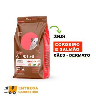 Ração Dermatológica Quatree Supreme Dermato Cães Adultos Cordeiro e Salmão 3kg ENVIO IMEDIATO em Oferta na Shopee
