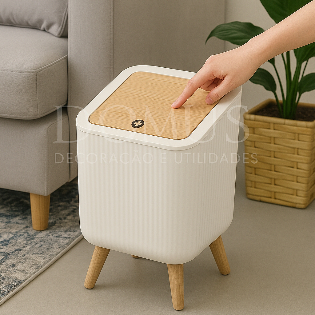 Lixeira Tampa Click Dispenser Integrado De Sacos De Lixo Banheiro Lavabo Cozinha Escritório em Oferta na Shopee