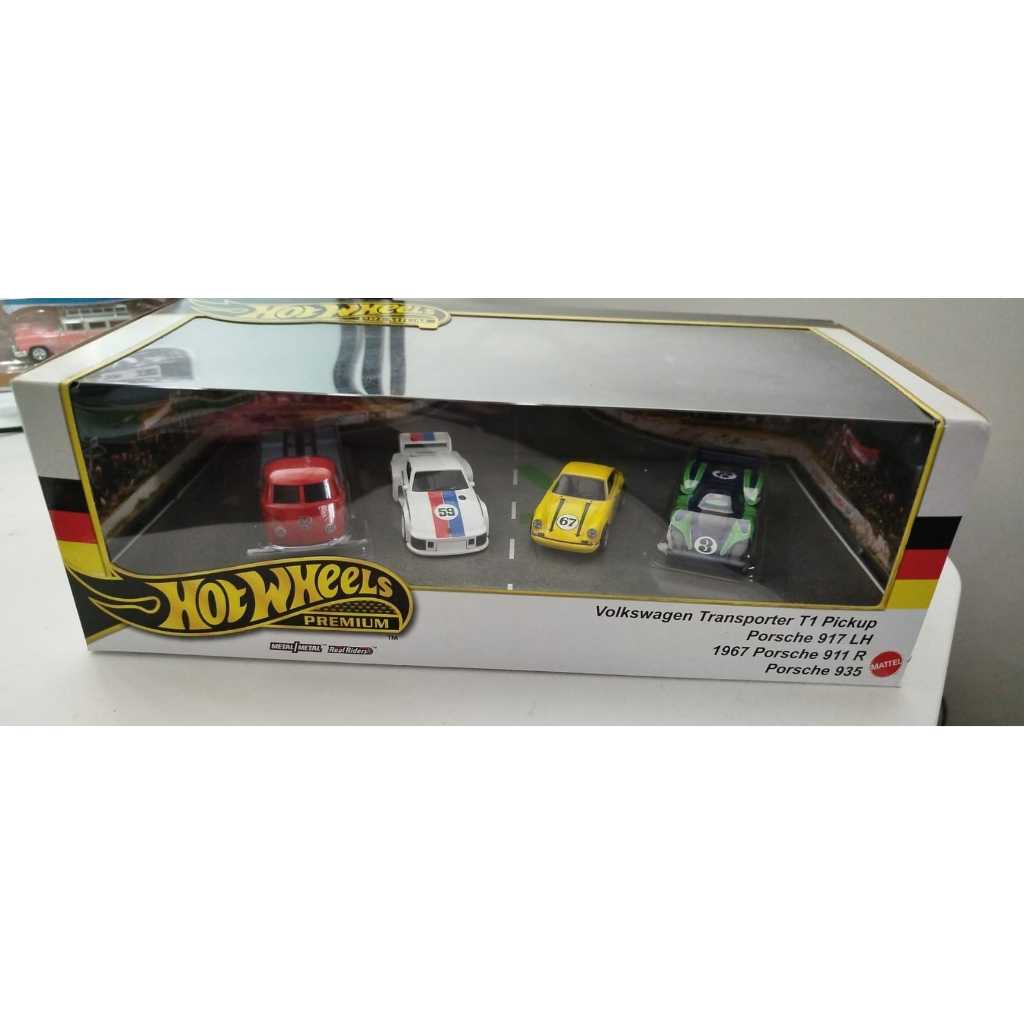 HOT WHEELS PREMIUM - VOLKSWAGEN TRANSPORTER T1 PICKUP ; PORSCHE 917 LH ; 1967 PORSCHE 911 R ; PORSCHE 935