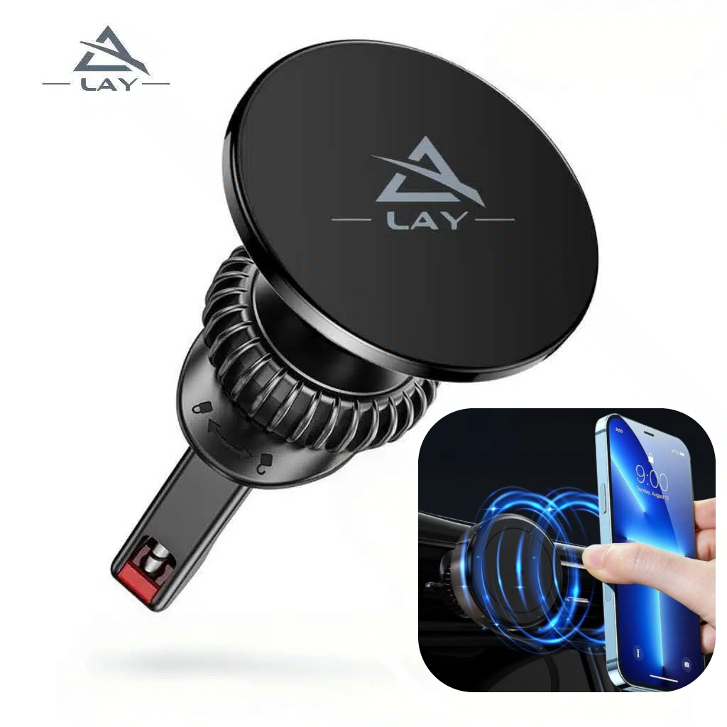 Suporte Celular Gps Veicular Carro Ar Condicionado Gira 360  Suporte magnético para smartphone LAY-29