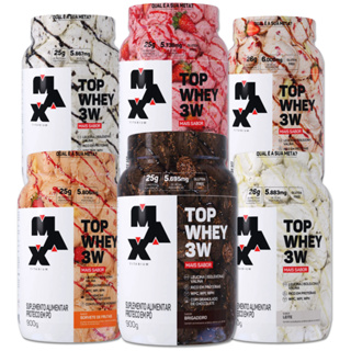TOP WHEY 3W + SABOR POTE 900g (25g proteina por porção) - MAX em Oferta na Shopee